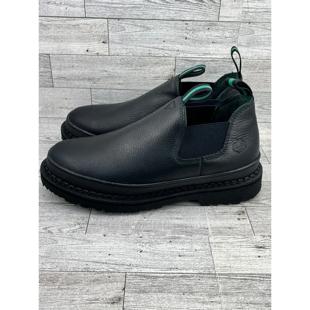 Georgia Boot Womens Giant‎ Romeo Black Leather Work Shoes G3060 Size 9.5 M